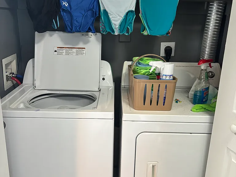 Laundry Closet located upstairs near bedrooms.