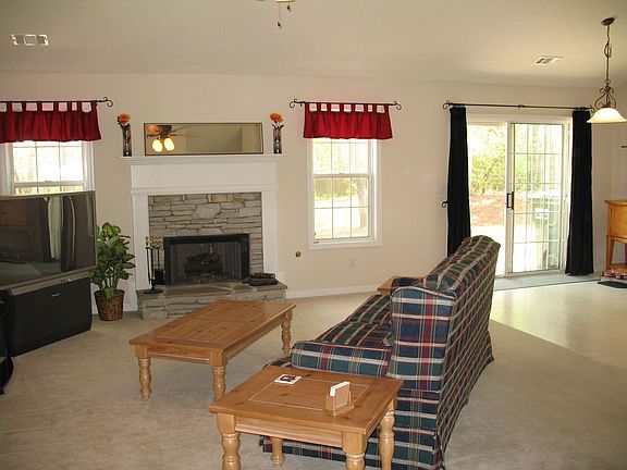 Stacked Stone Fireplace, New light/ceiling Fan