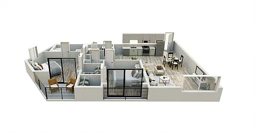 Floor plan 2 Bedroom C