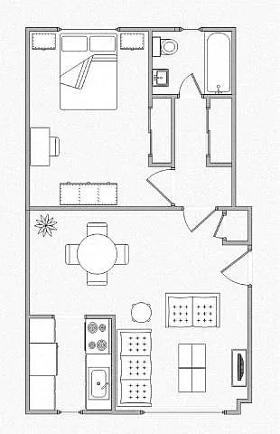 Floor plan 1 Bedroom