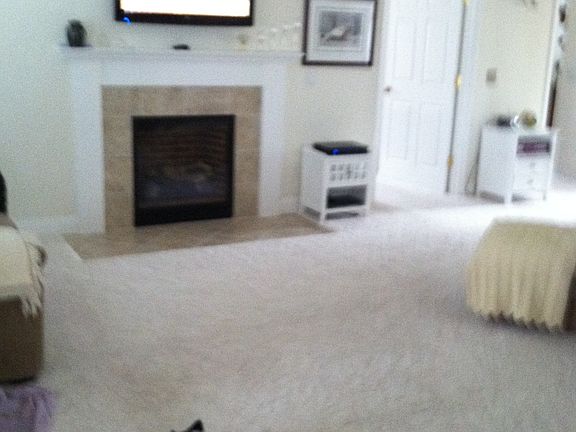 living room with gas fireplace