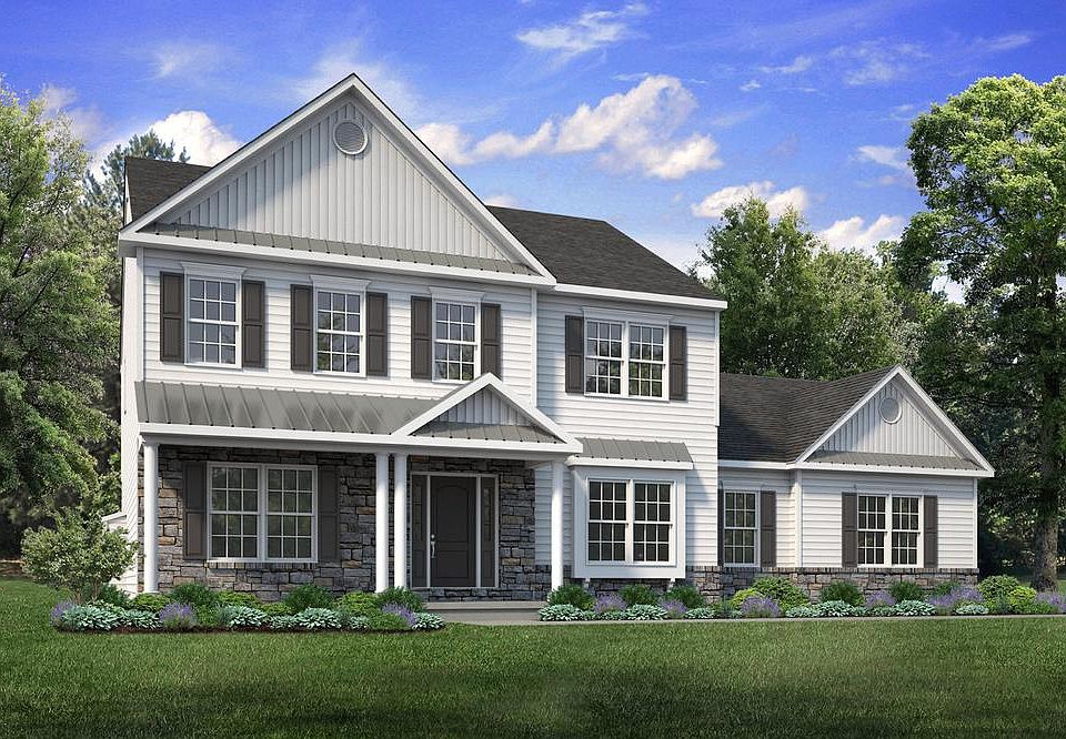Farmhouse Elevation - Side Entry Garage