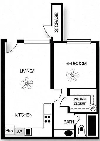 Floor plan One Bedroom