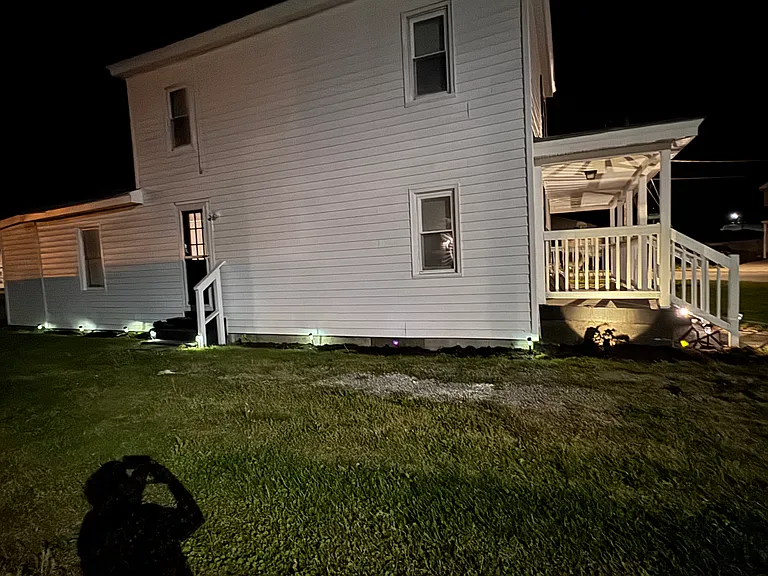 Side amazing night view of house