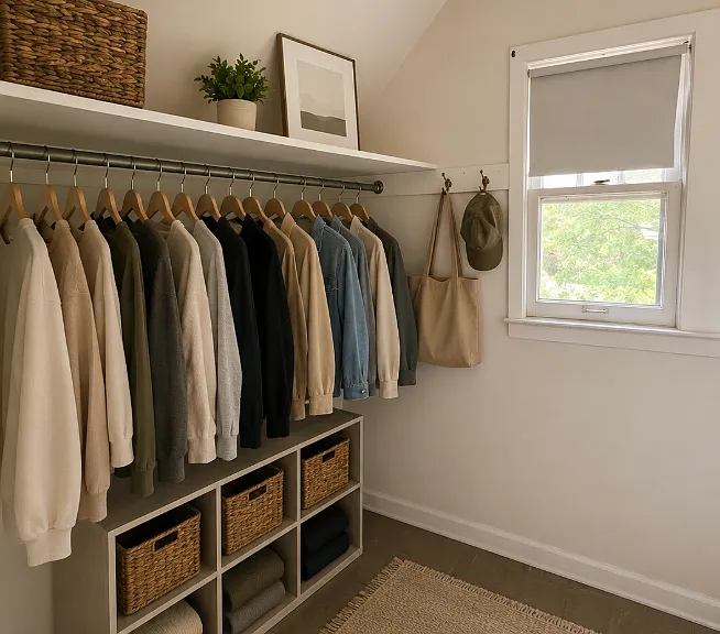WALK-IN CLOSET - STAGED