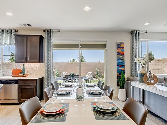 Dining area with access to patio