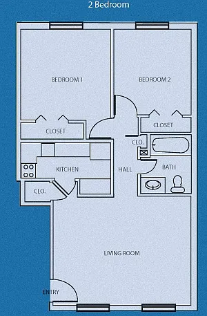 Floor plan 2 Bedroom