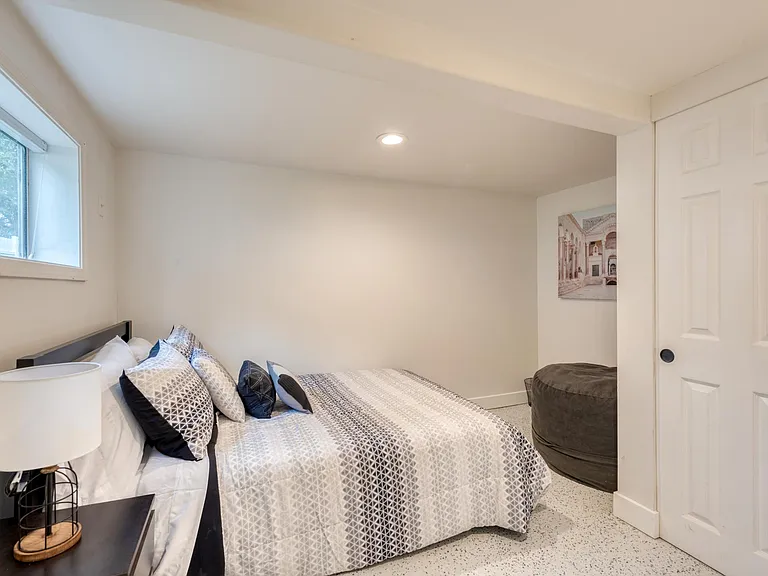 2nd Bedroom downstairs with Full Size Bed and Bean Bag chair to hang out