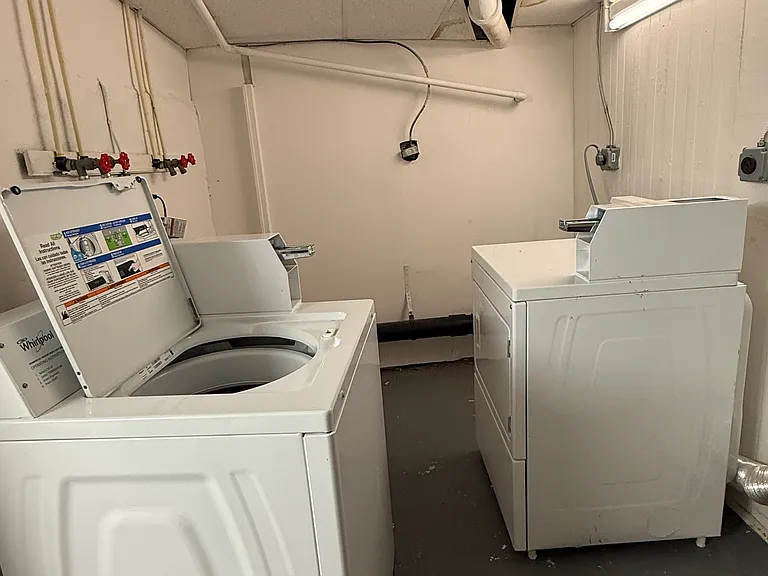 Washing machines in basement