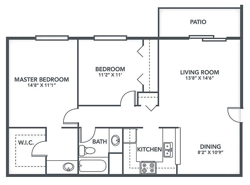 Floor plan Two Bedroom Standard