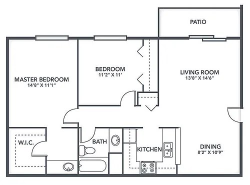 Floor plan Two Bedroom Premium