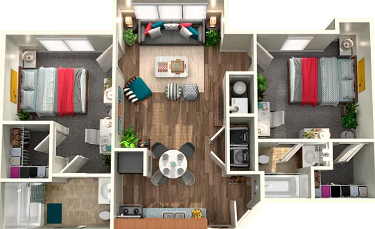 2 Bedroom - 2 Bathroom 2 Bedroom - 2 Bathroom