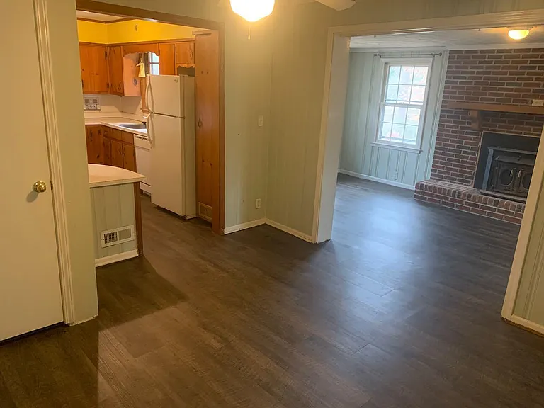 View of family room/kitchen layout