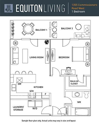 Floor plan 1 Bedroom