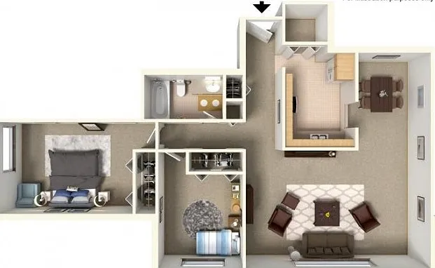 2 Bedroom 2 Bath (A) 2 Bedroom 2 Bath (A)