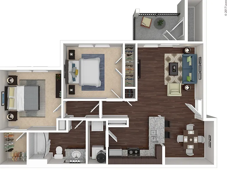 B1: Beds - 2: Baths - 1: SqFt Range - 875 to 875