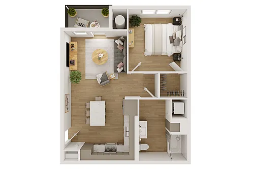 Floor plan 1 Bed 1 Baths