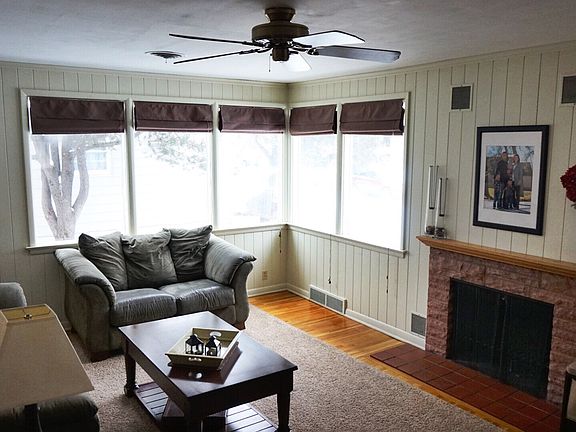 Large Windows and Fireplace