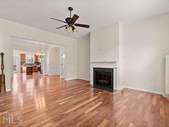 living room with fireplace