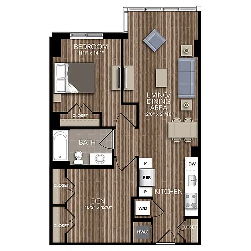 Floor plan A8 Den