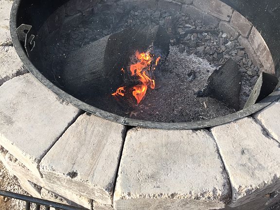 Lakeside firepit