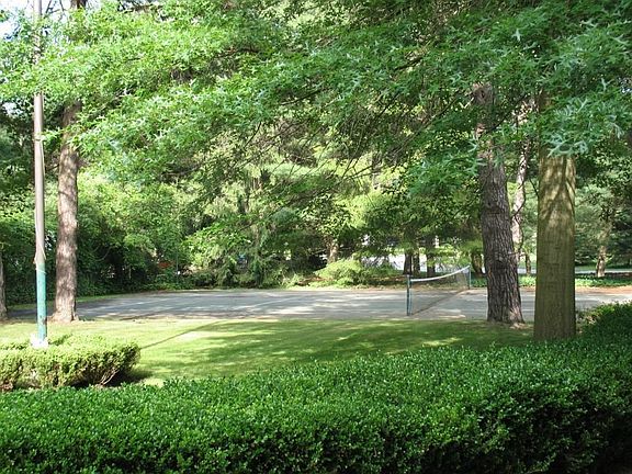 View of the yard and tennis courts!
