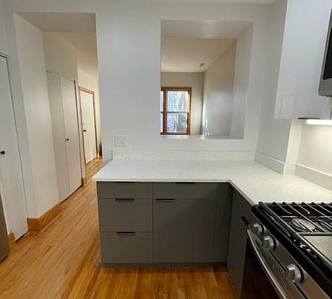 View from kitchen to rear room