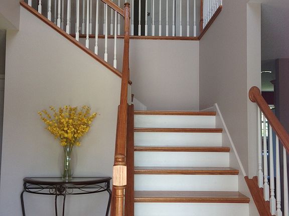 Wood steps on stairs