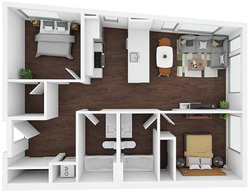 Floor plan 2 Bed/2 Bath-F5