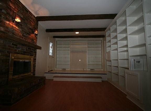 Cozy Library with Gas Fireplace
