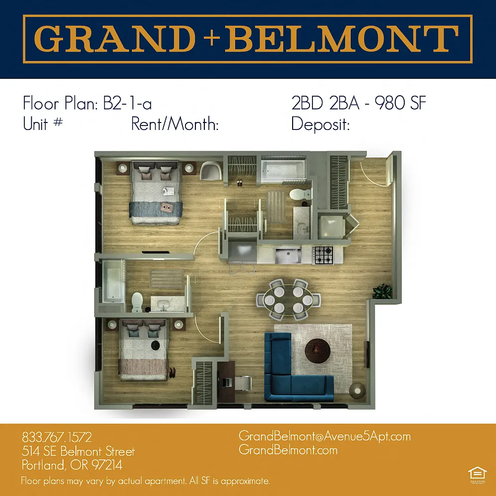 Floor plan Two Bedroom
