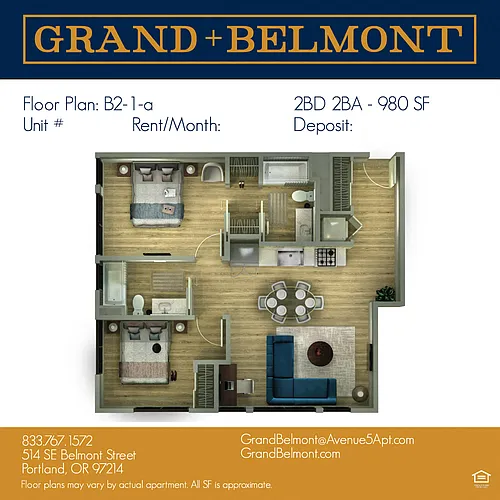 Floor plan Two Bedroom