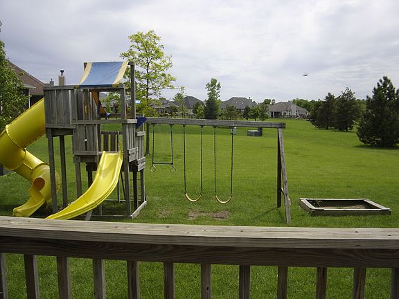 Backyard opens into park