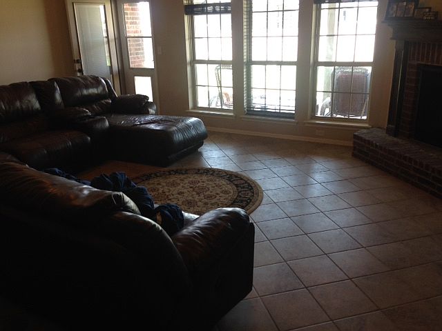 Living Room with new floor