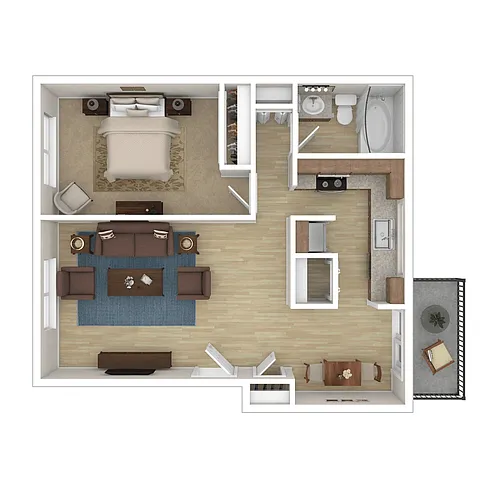 Floor plan 1 BEDROOM