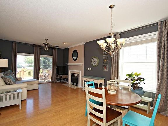 Show stopping open floor plan with high ceilings. Don't miss the gas fireplace for a romantic night on the couch!