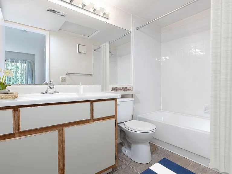 Classic Package I bath with beige and brown cabinetry