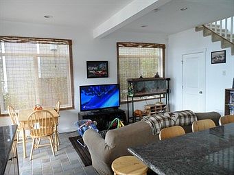 Living area next to the kitchen