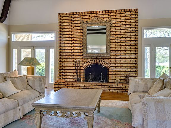 Brick surround fireplace