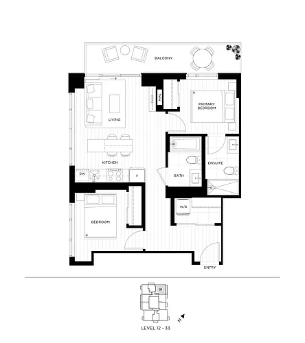 Floor plan T1-1404