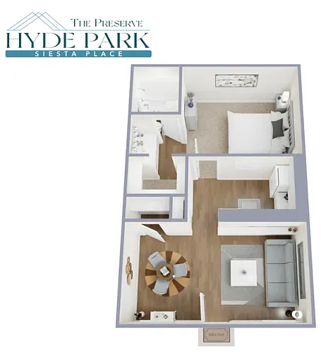 Floor plan A1 550sf