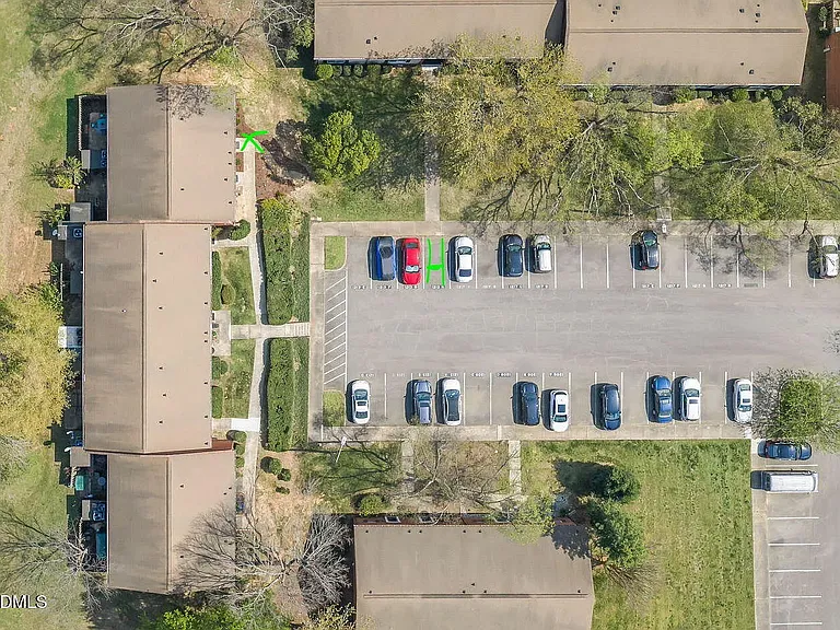 Parking space and unit marked