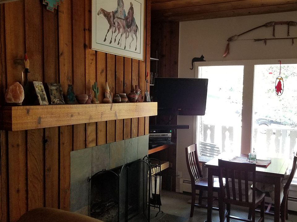 Living area with fireplace