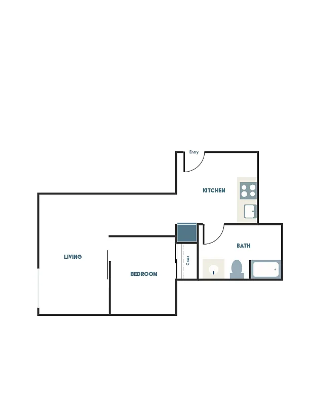 Floor plan 1X1 - B3