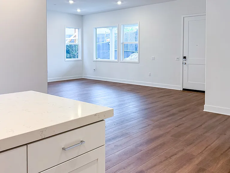 View from Kitchen to Adjacent Living Room