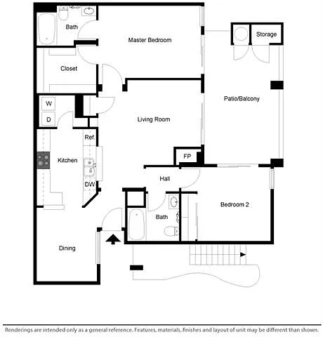 Floor plan Two Bedroom B2