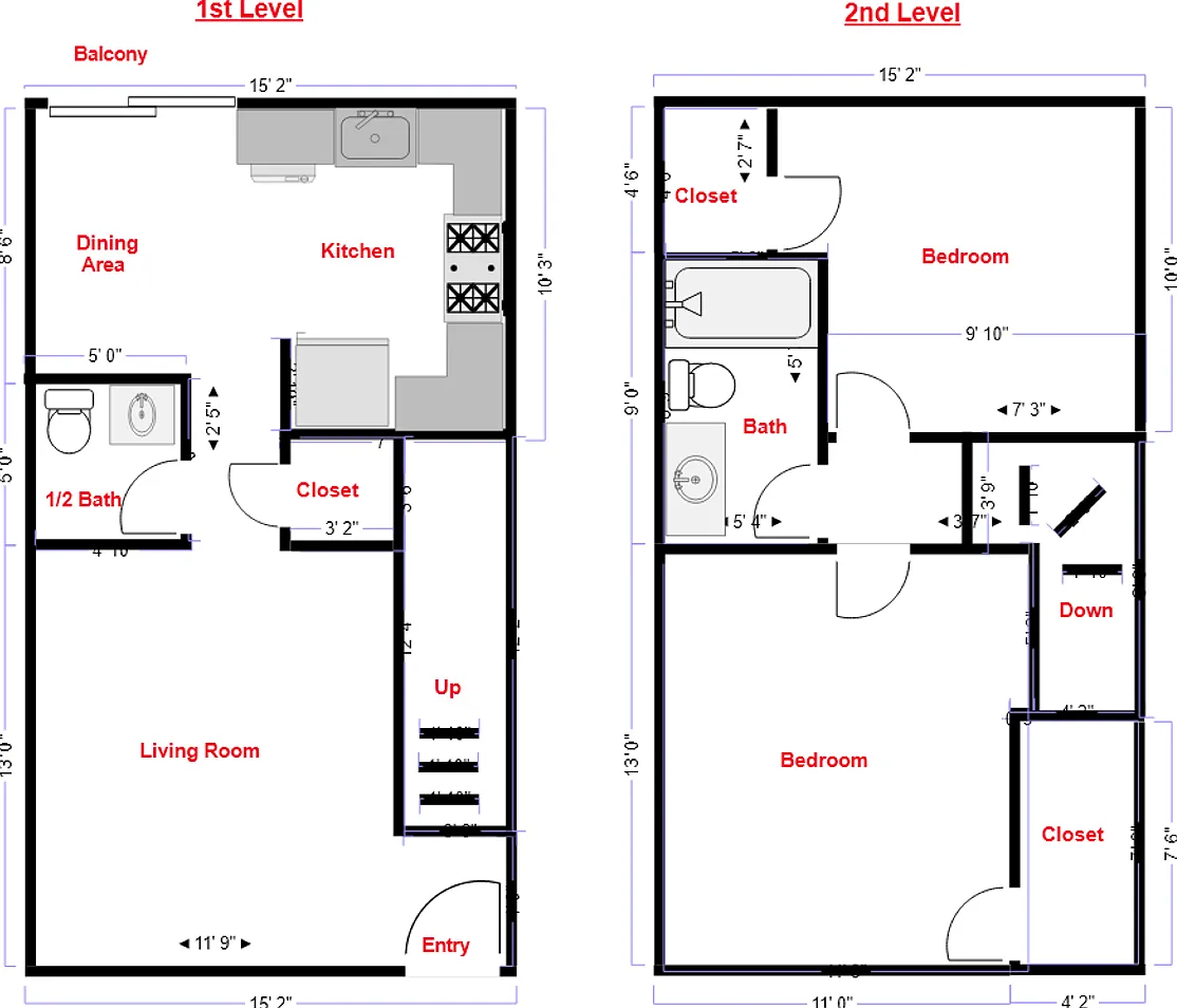 Spacious 2 Bed, 1.5 Bath, 900 Square Foot Apartment with Air Conditioning. — Photo 3
