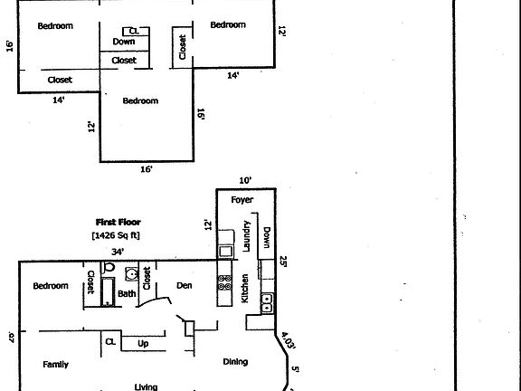 Floor plans main & upstairs