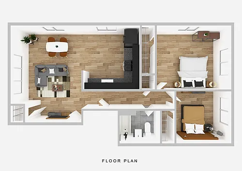 Floor plan Two Bedroom