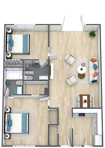 Floor plan 2BR - 2BTH